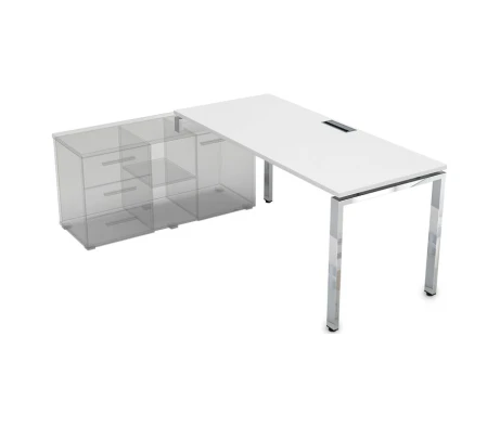 Стол рабочий прямолинейный три опоры, левый (1600*700*750) НСТЛ-П.974 GLOSS LINE