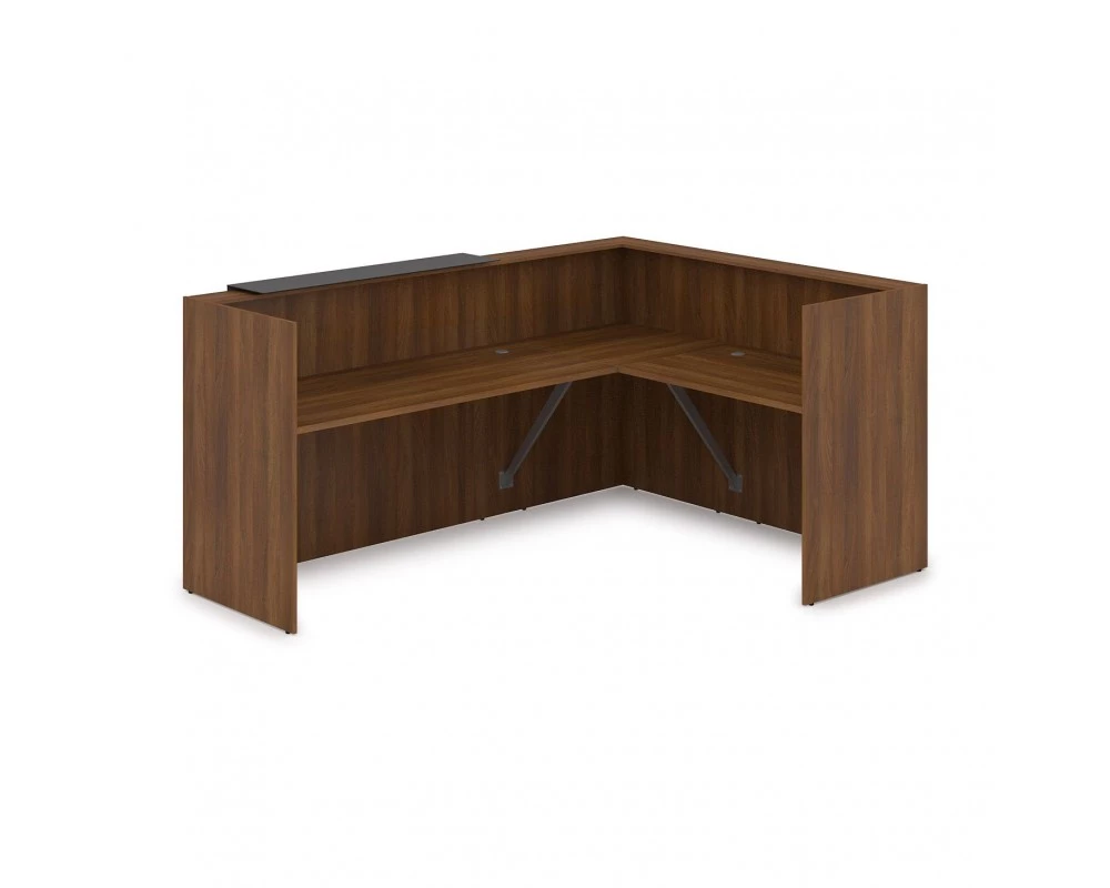 Комплект Ресепшн с фартуком HPL (2344*1765*1149) (с подсветкой) 1КР-КЛ.102.1 Lounge