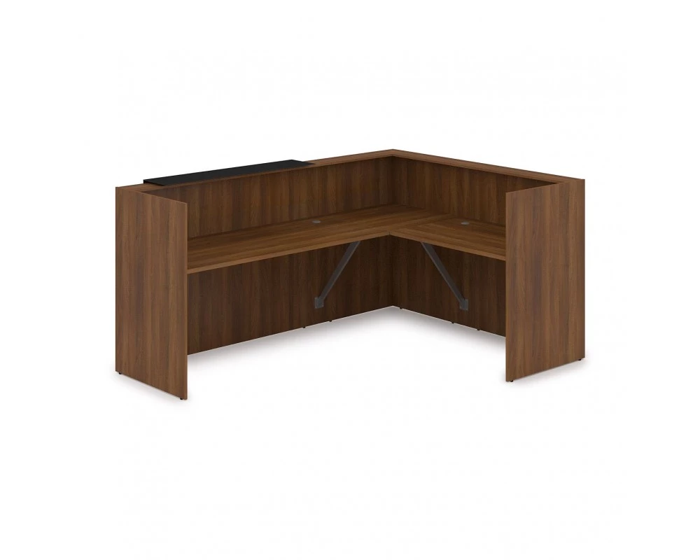 Комплект Ресепшн с фартуком HPL (2344*1765*1149) (с подсветкой) 1КР-КЛ.102.1 Lounge