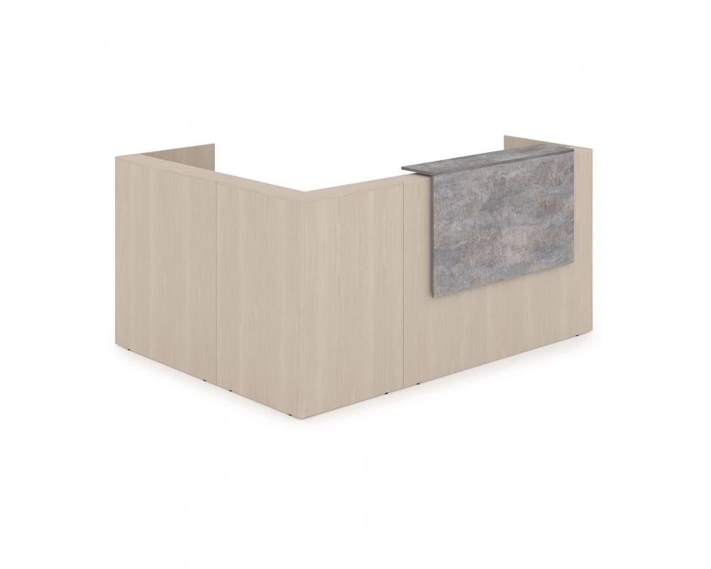 Комплект Ресепшн с фартуком ЛДСП (2344*1777*1161) (без подсветки) 1КР-ДС.102 Lounge