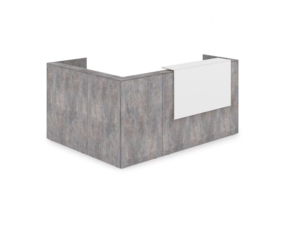 Комплект Ресепшн с фартуком ЛДСП (2344*1777*1161) (без подсветки) 1КР-ДС.102 Lounge