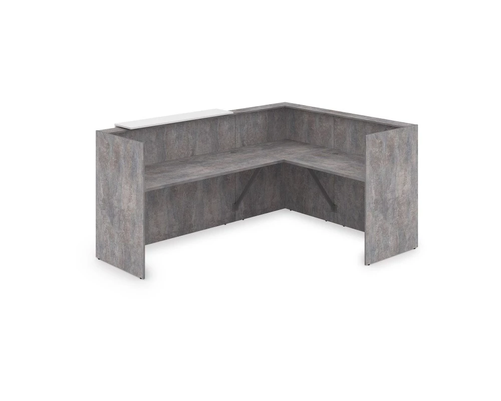 Комплект Ресепшн с фартуком ЛДСП (2344*1777*1161) (без подсветки) 1КР-ДС.102 Lounge