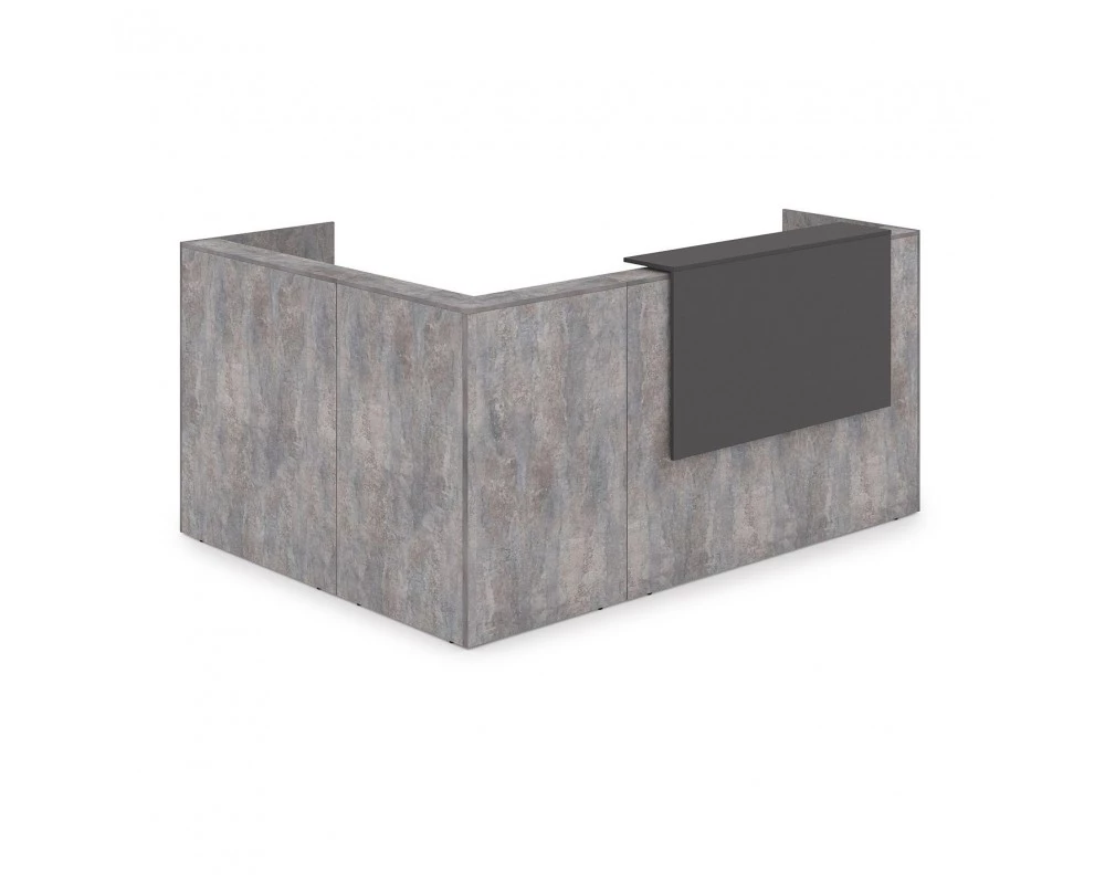 Комплект Ресепшн с фартуком ЛДСП (2344*1777*1161) (без подсветки) 1КР-ДС.102 Lounge