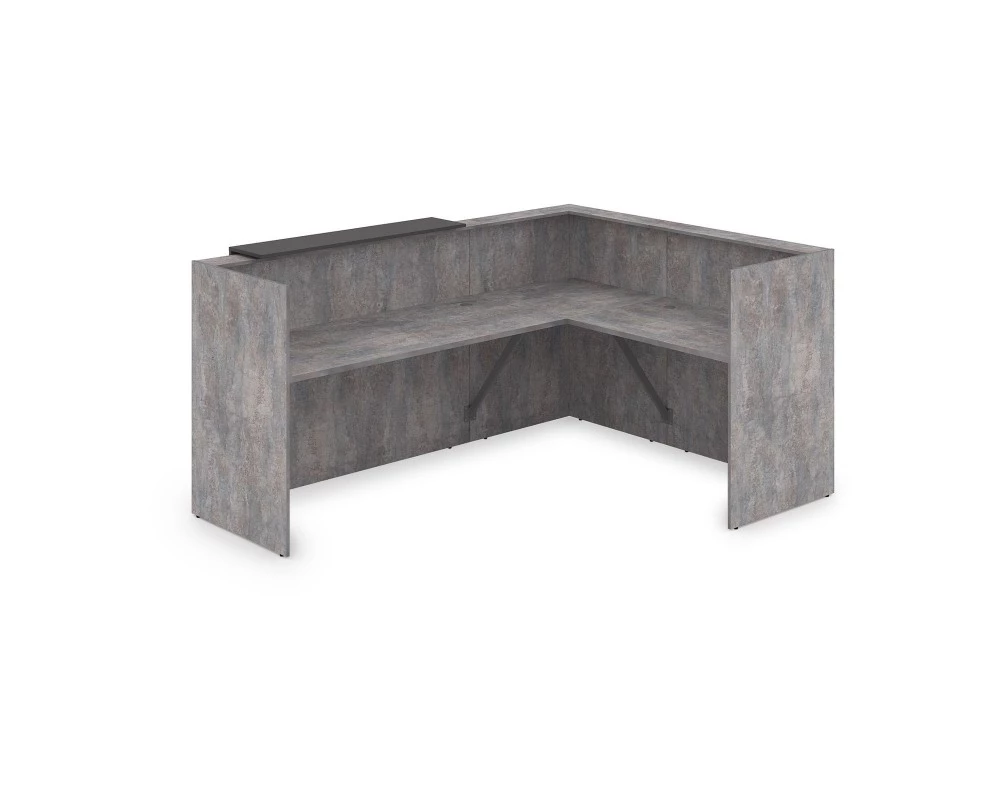 Комплект Ресепшн с фартуком ЛДСП (2344*1777*1161) (без подсветки) 1КР-ДС.102 Lounge