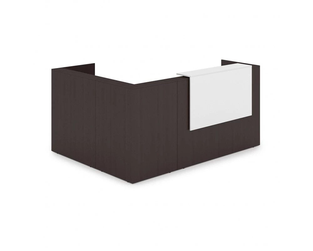Комплект Ресепшн с фартуком ЛДСП (2344*1777*1161) (без подсветки) 1КР-ДС.102 Lounge