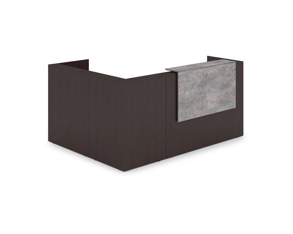 Комплект Ресепшн с фартуком ЛДСП (2344*1777*1161) (без подсветки) 1КР-ДС.102 Lounge