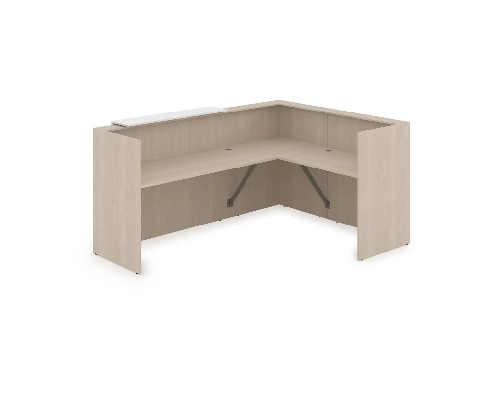 Комплект Ресепшн с фартуком ЛДСП (2344*1777*1161) (с подсветкой) 1КР-ДС.102.1 Lounge