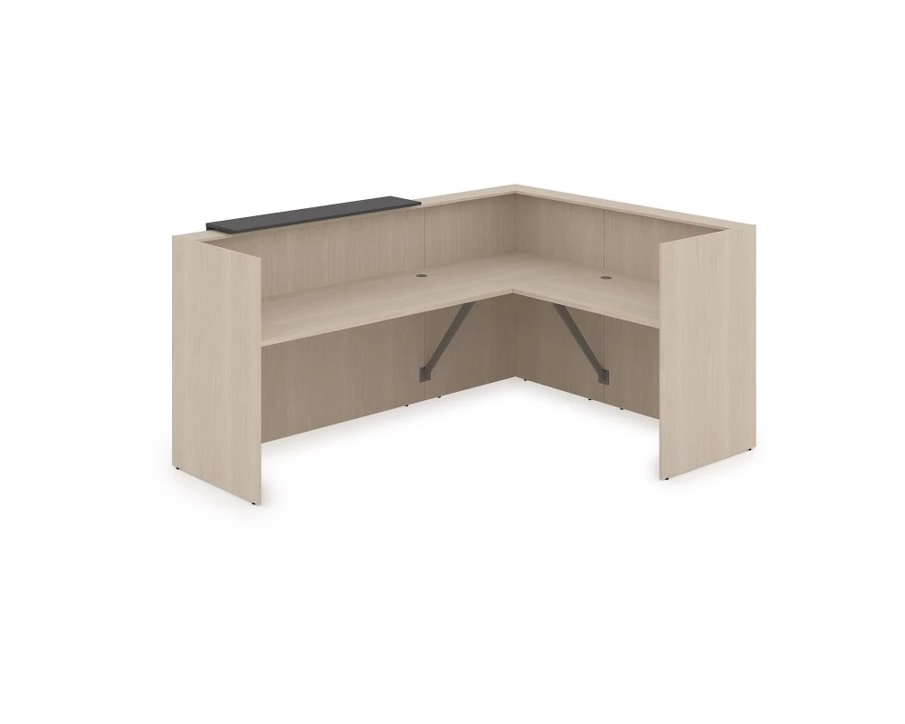 Комплект Ресепшн с фартуком ЛДСП (2344*1777*1161) (с подсветкой) 1КР-ДС.102.1 Lounge