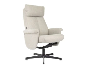 Кресло Бюрократ БАРОН / BARON с пуфом Ткань, Бежевый images