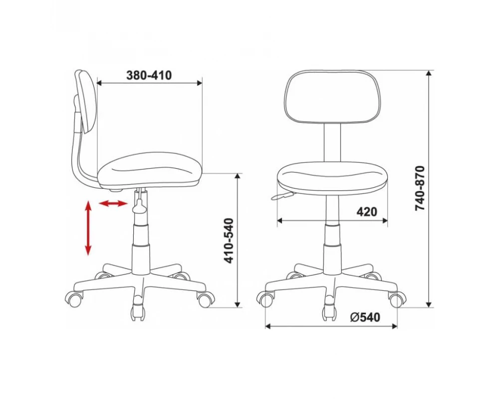 Кресло Бюрократ CH-201NX/HEARTS-PK