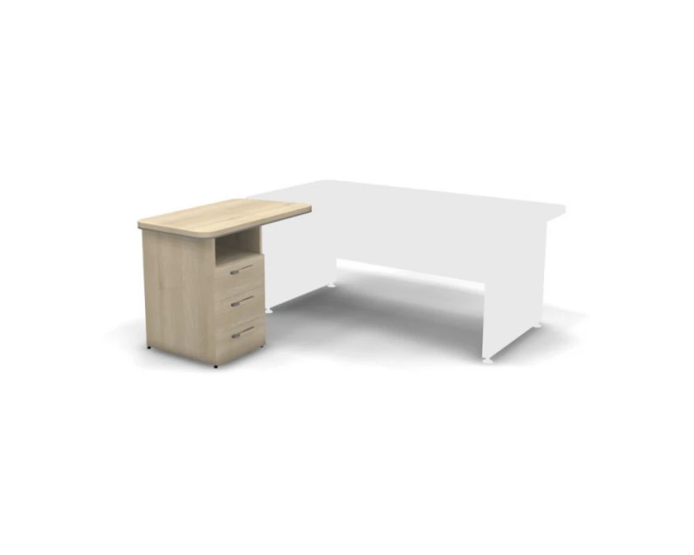 Тумба приставная левая 100,1х55х76 Activ Director Акация светлая