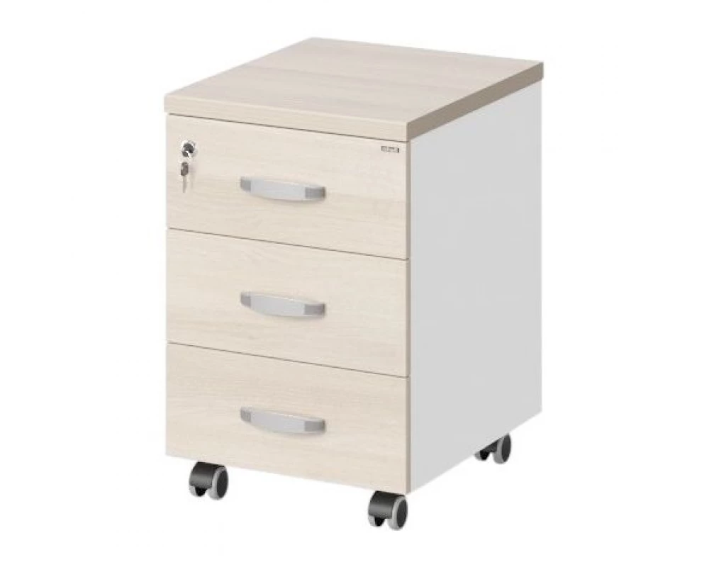 Тумба мобильная 40х50х61 Berlin Director Акация светлая/Белый премиум