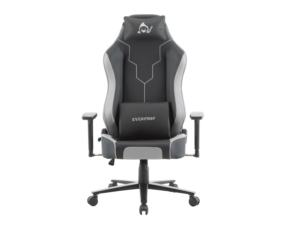 Кресло Everprof Rapid Экокожа, Серый/Черный