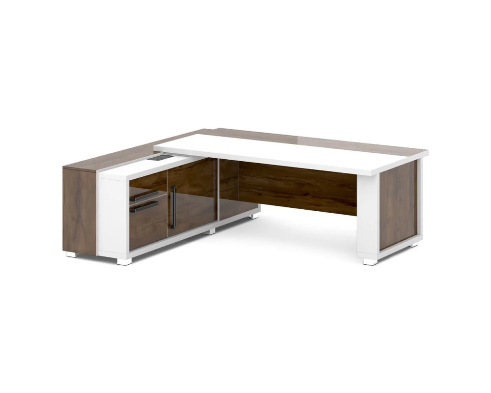 Стол с греденцией (беспроводная зарядка, 2xUSB, розетка) 2235х2016х750 Grace