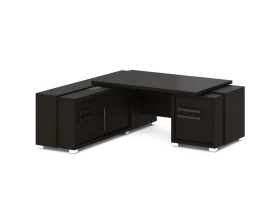 Стол с тумбой и греденцией (беспроводная зарядка, 2xUSB, розетка) 2070х2016х750 Grace images