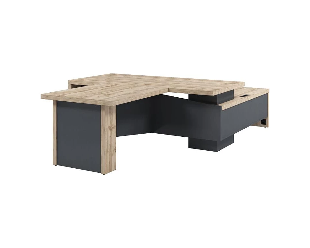 Стол руководителя с опорной тумбой T-820л.1000 Торстон