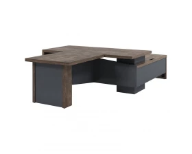 Стол руководителя с опорной тумбой T-820л.1000 Торстон images