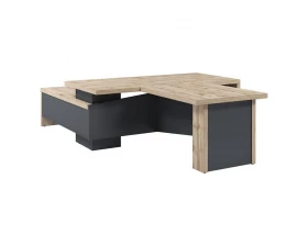 Стол руководителя с опорной тумбой T-820пр.0000 Торстон images