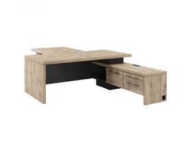 Стол руководителя с опорной тумбой T-820пр.1000 Торстон images