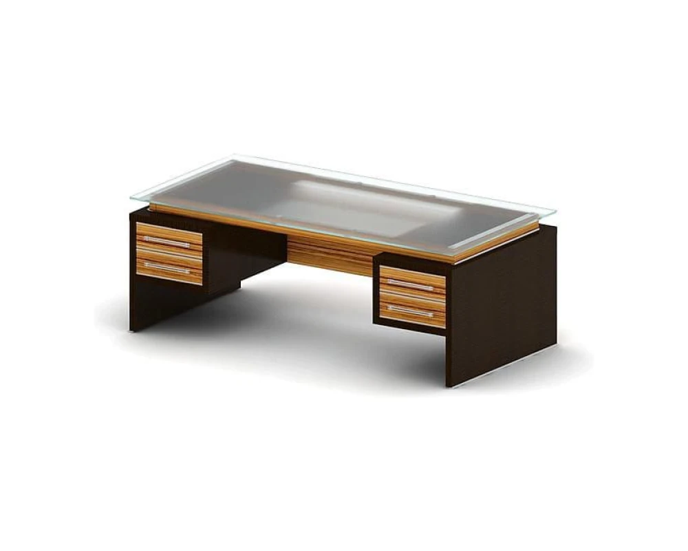 Стол руководителя ПК-ДПК-СТ200Х100СМ/ПТ2-В4 Дипломат-кристалл