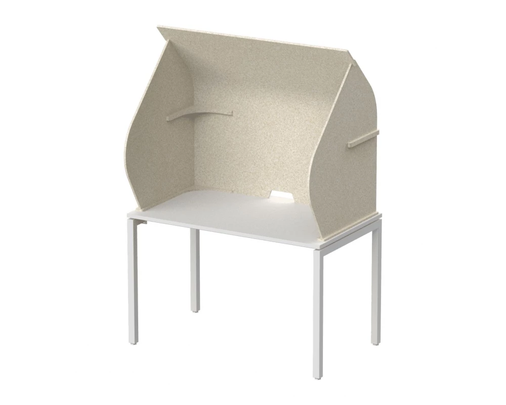 Кабина-капсула с фигурными боковыми стенками 138х61х140 Forest Office Лебединый пух