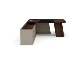 Стол руководителя с опорной тумбой левый AS-20.1L Астон / Aston (ms) images