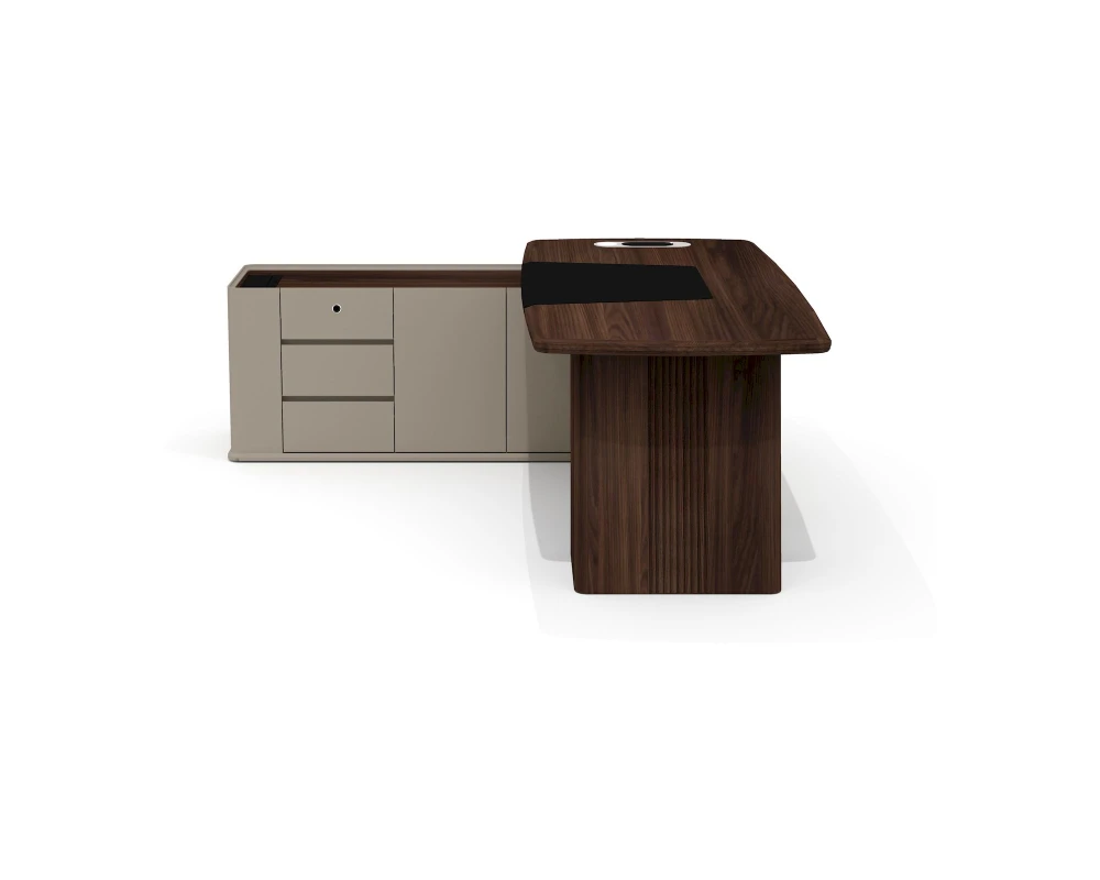 Стол руководителя с опорной тумбой левый AS-20.1L Астон / Aston (ms)