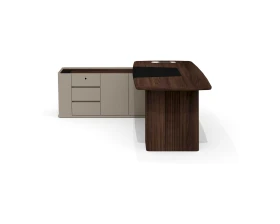 Стол руководителя с опорной тумбой левый AS-20.1L Астон / Aston (ms) images