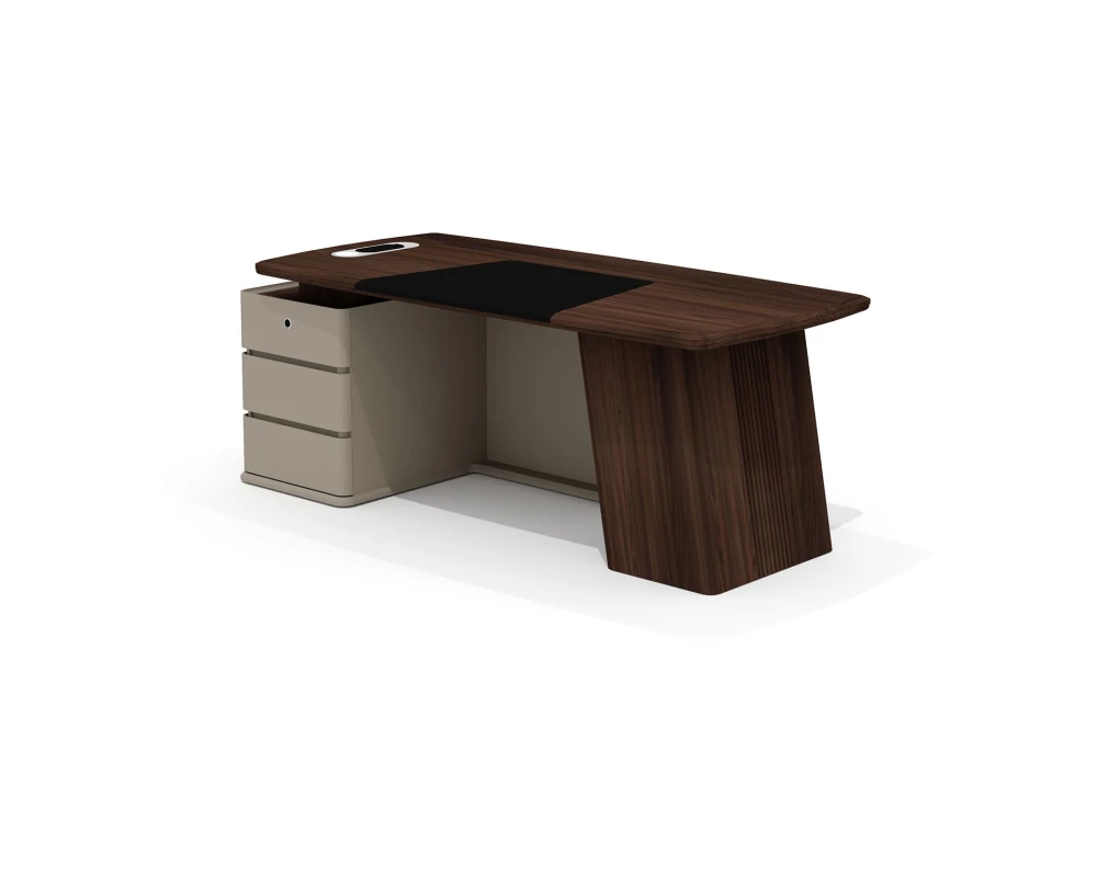 Стол руководителя с опорной тумбой левый AS-20L Астон / Aston (ms)