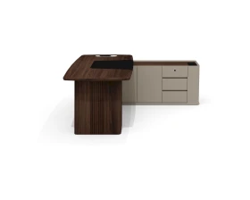 Стол руководителя с опорной тумбой правый AS-20.1R Астон / Aston (ms) images