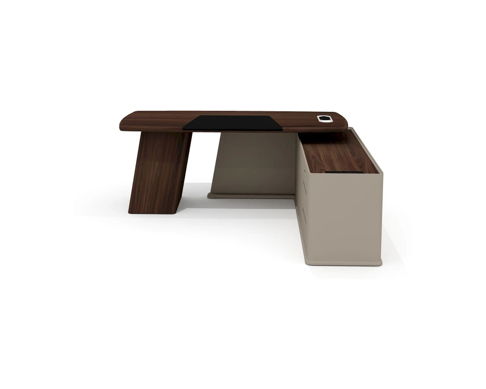 Стол руководителя с опорной тумбой правый AS-20.1R Астон / Aston (ms)