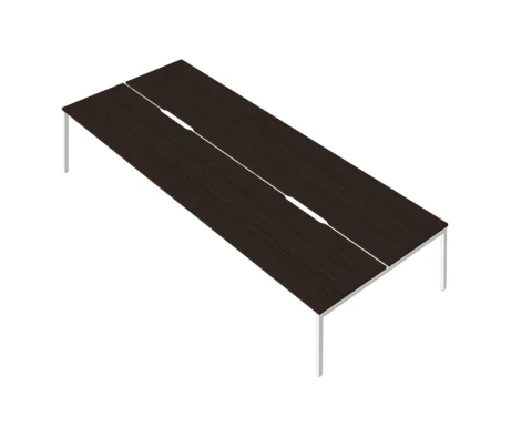 Двойная группа сдвоенных столов с вырезом на металлокаркасе RM-1.2(x4)+F-55M Rio Project