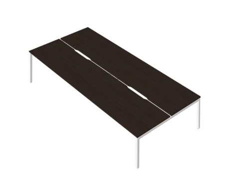 Двойная группа сдвоенных столов с вырезом на металлокаркасе RM-2.2(x4)+F-54M Rio Project