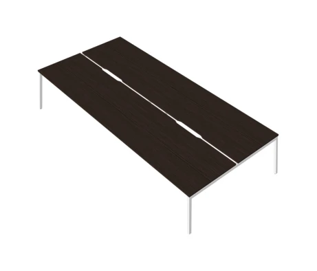 Двойная группа сдвоенных столов с вырезом на металлокаркасе RP-1.2(x4)+F-59M Rio Project