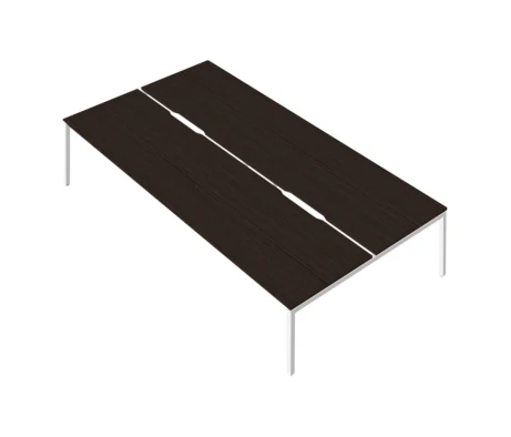 Двойная группа сдвоенных столов с вырезом на металлокаркасе RP-2.2(x4)+F-58M Rio Project