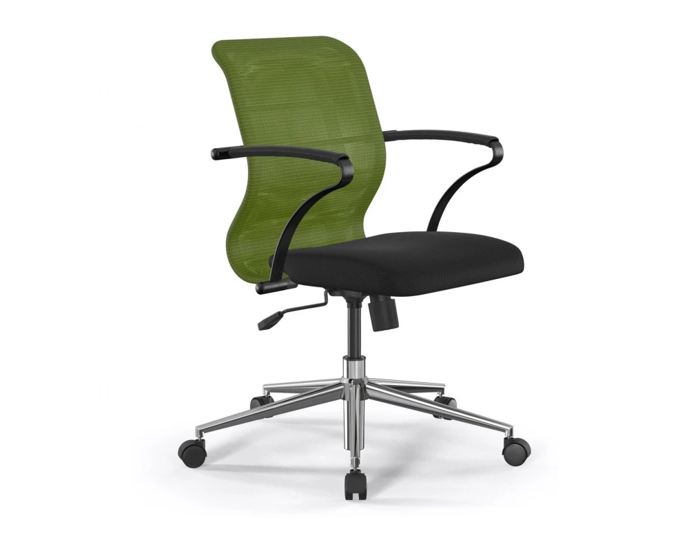 Кресло Sit 8 M4-8K M09.B23.G18.W01 Сетка/Ткань, Зеленый/Черный