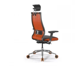 Кресло SynchroSit 10 B2-160D M24.B23.G18.W37 Сетка/Экокожа, Черный/Оранжевый images