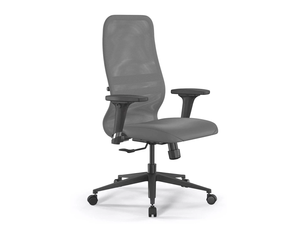Кресло SynchroSit 8 B2-9D M25.B11.G19.W02 Сетка/Экокожа, Серый