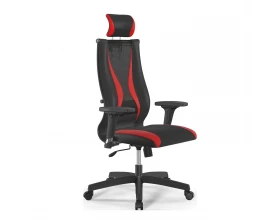 Кресло Sit 10 B2-170D M09.B02.G15.W01 Сетка/Экокожа, Черный/Красный images