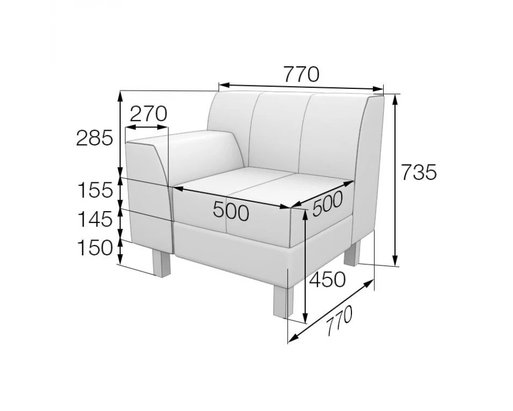 Модуль 1-местный правый FL1R-1 Флагман MVK