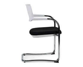 Кресло Norden Самба white CF Пластик/Ткань, Черный/Белый images