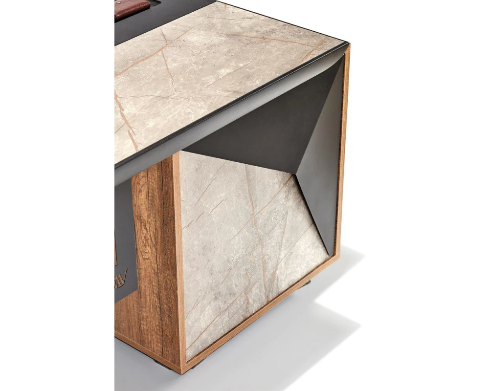 Стол руководителя с опорной тумбой Флай