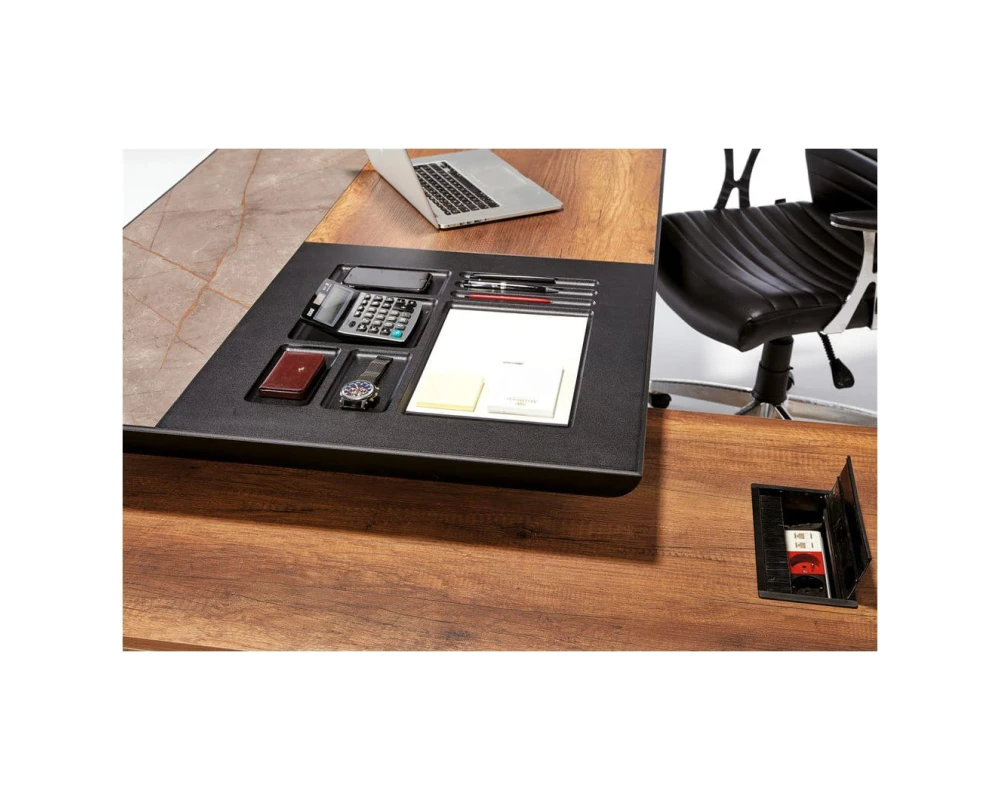 Стол руководителя с опорной тумбой Флай