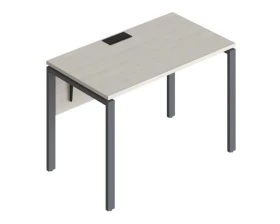 Стол прямой на металлических опорах ФТМ-120+ФМК-120+ФЦ-120 Форма images