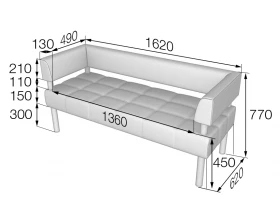 Диван 3-местный Bu3-2 Бизнес MVK images